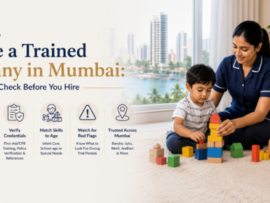 How to hire a nanny in Mumbai infographic