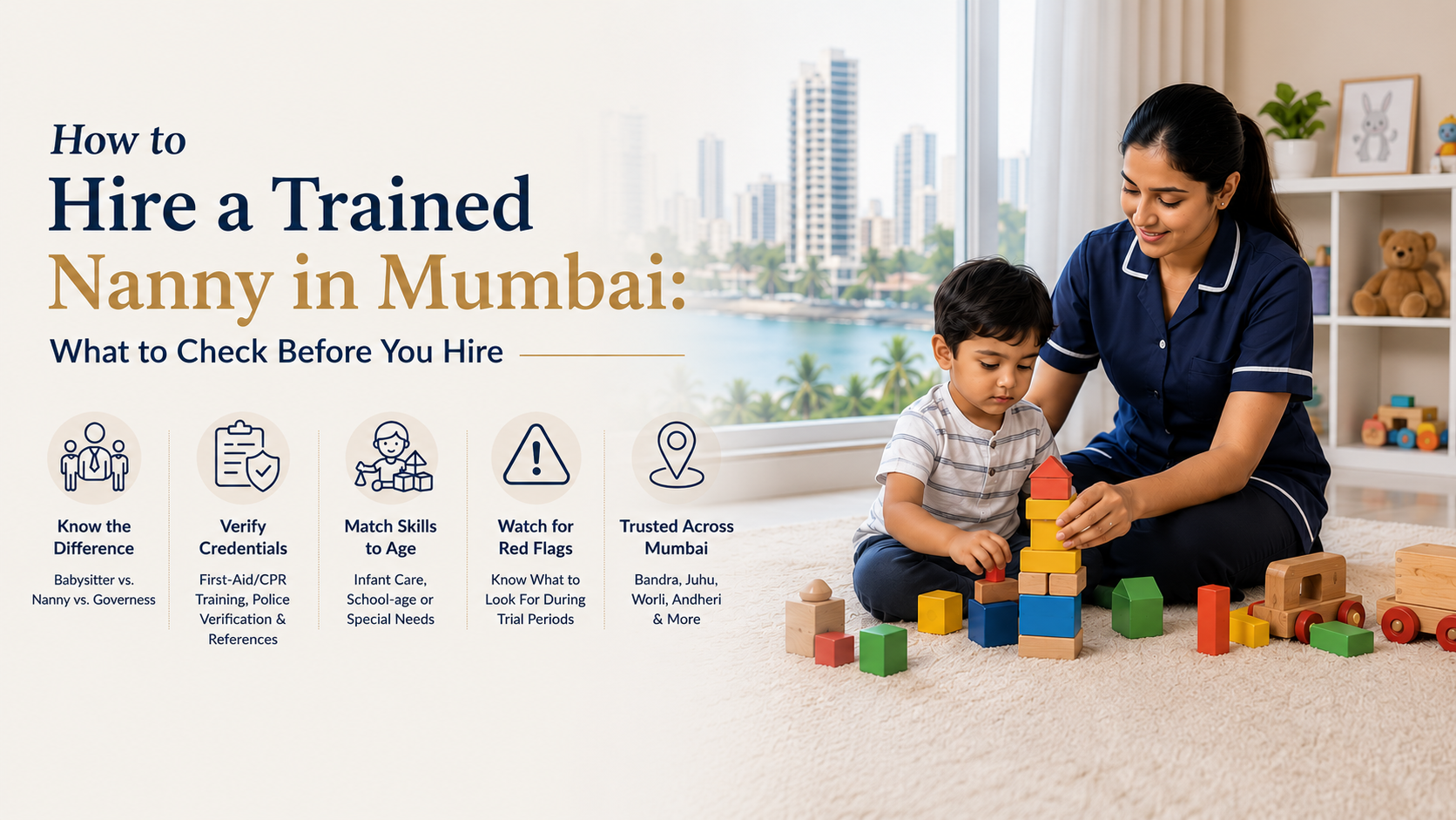 How to hire a nanny in Mumbai infographic