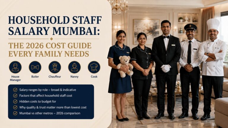 Household staff salary Mumbai guide with house manager, butler, chauffeur, nanny, and cook