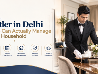 Hire a butler in Delhi for household management, coordination, and guest handling