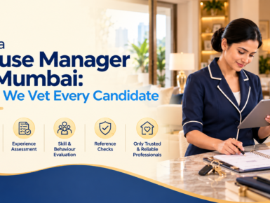 Professional house manager in Mumbai supervising staff in a luxury home